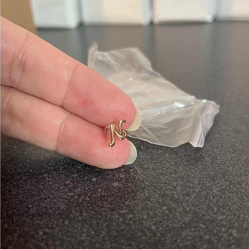 Earrings Letter “N”